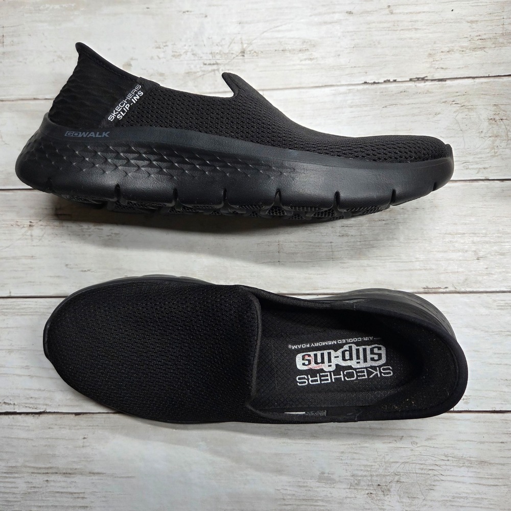 Skechers Slip-ins GO WALK Anywhere Women 10 Black 124963 Mesh